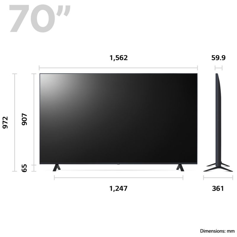LG 70 Inch 70UR80006LJ Smart 4K UHD HDR LED Freeview TV