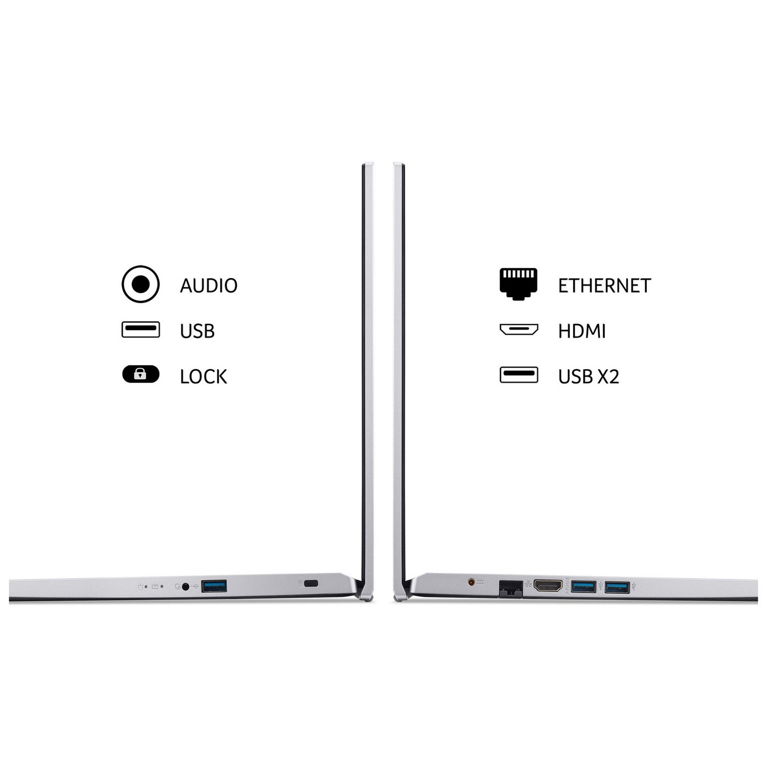 Acer Aspire 3 15.6in i7 8GB 1TB - Silver — 15.6" IPS, Intel i7 Intel i7-1255U processor., 8 GB RAM - Image 3