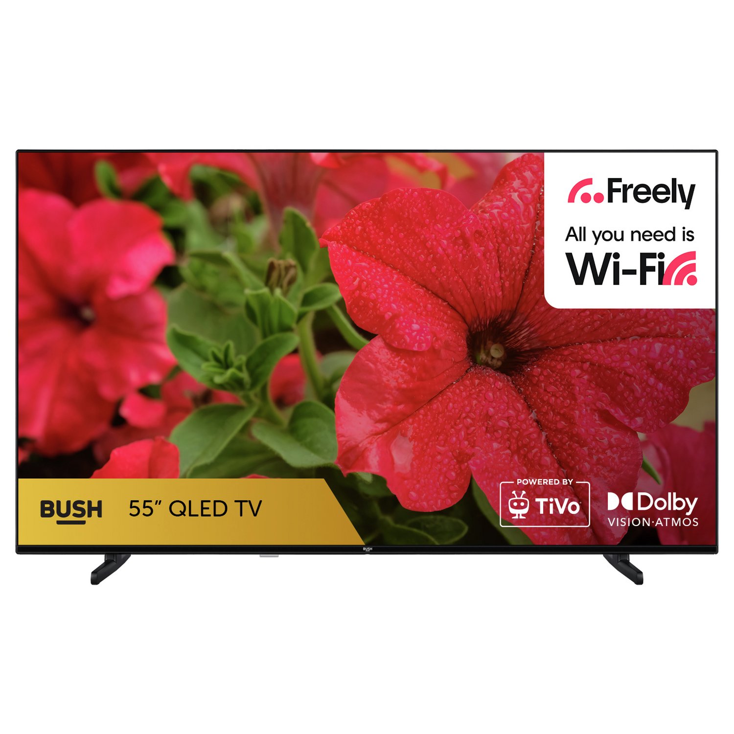Bush 55 Inch 55QT24SB Smart 4K UHD HDR QLED TiVo Freely TV - Image 1