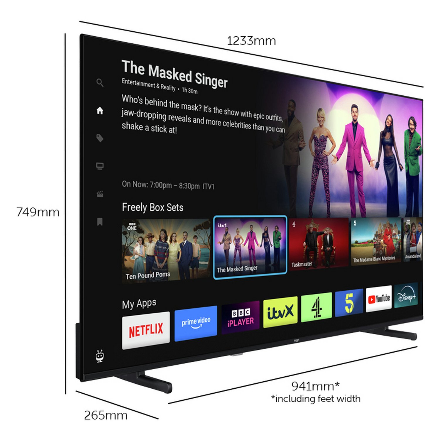 Bush 55 Inch 55QT24SB Smart 4K UHD HDR QLED TiVo Freely TV - Image 2