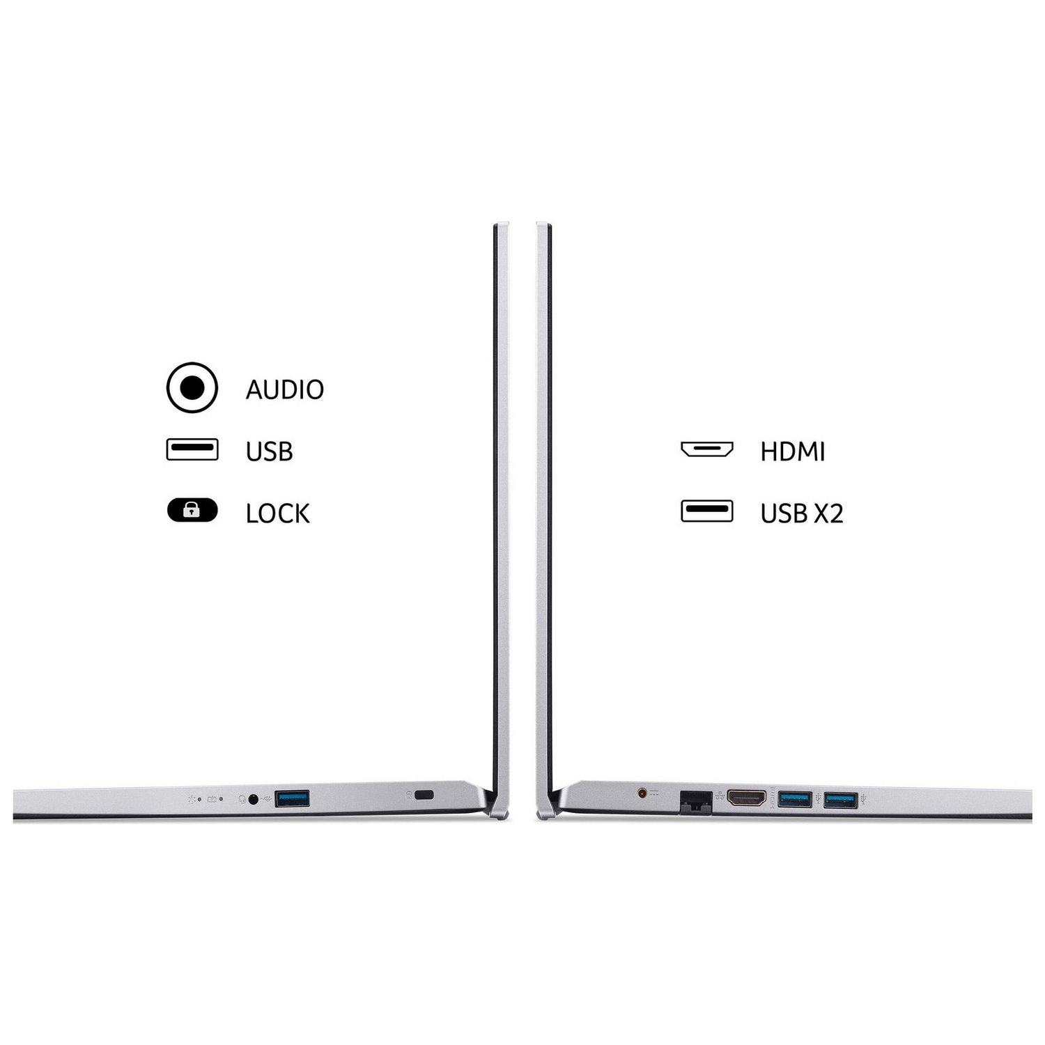 Acer Aspire 3 12th Gen 15.6in i5 8GB 512GB - Silver — 15.6" TN, Intel i5 Intel i5-1235U processor., 8 GB RAM - Image 3