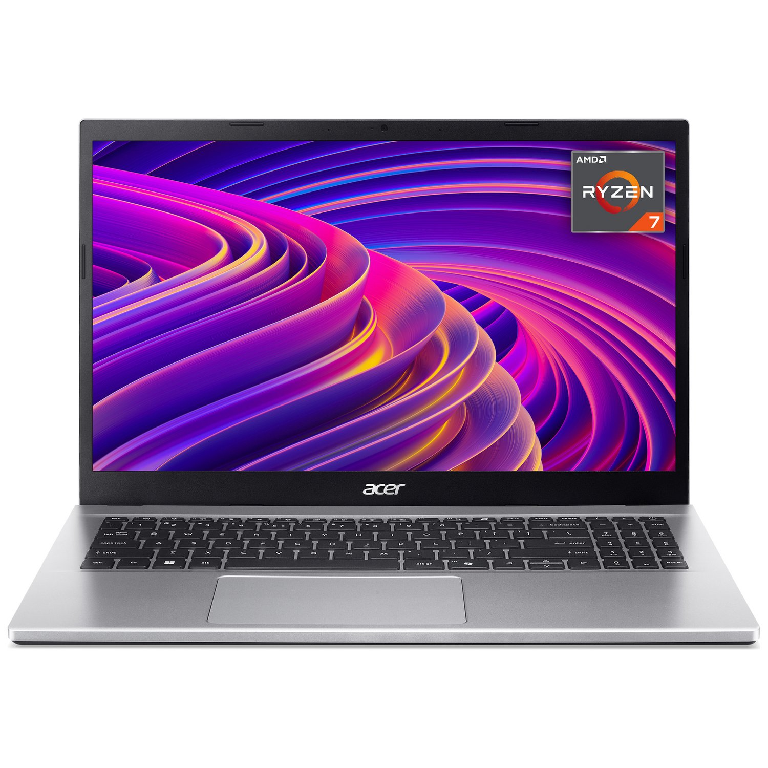 Acer Aspire Go 15 15.6in Ryzen 7 16GB 512GB - Silver — 15.6" TN, AMD Ryzen 7 5825U processor., Radeon graphics card., 16 - Image 1