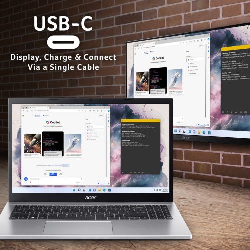 Acer Aspire Go 15 15.6in Ryzen 7 16GB 512GB - Silver — 15.6" TN, AMD Ryzen 7 5825U processor., Radeon graphics card., 16 - Image 5