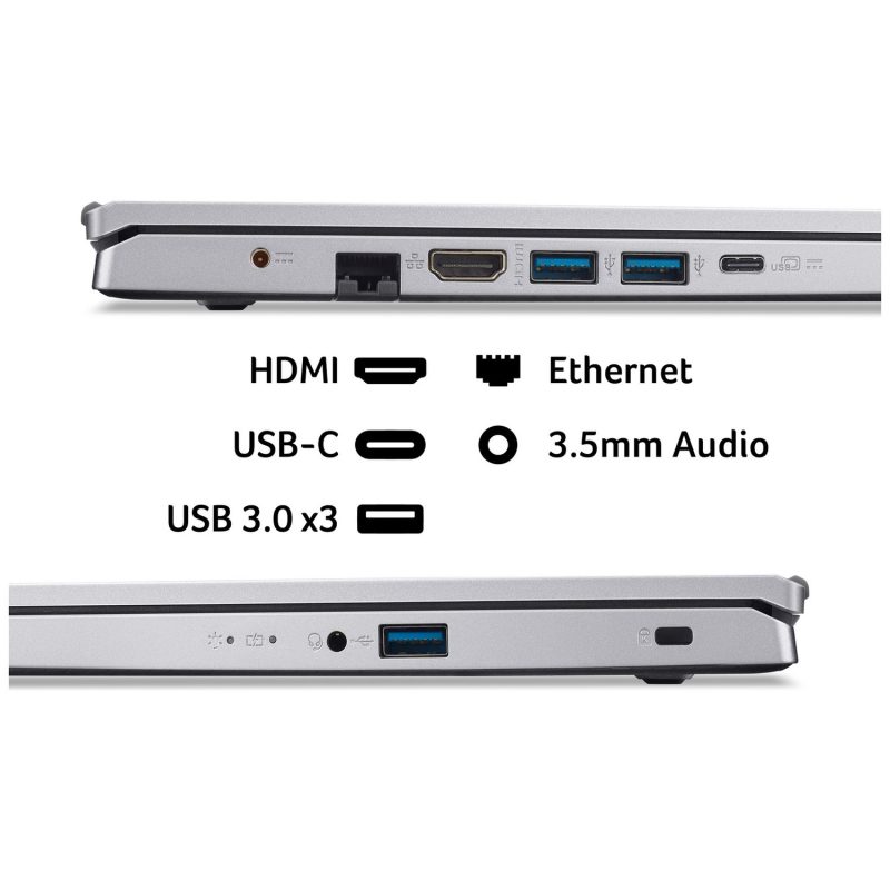 Acer Aspire Go 15 15.6in Ryzen 7 16GB 512GB - Silver — 15.6" TN, AMD Ryzen 7 5825U processor., Radeon graphics card., 16