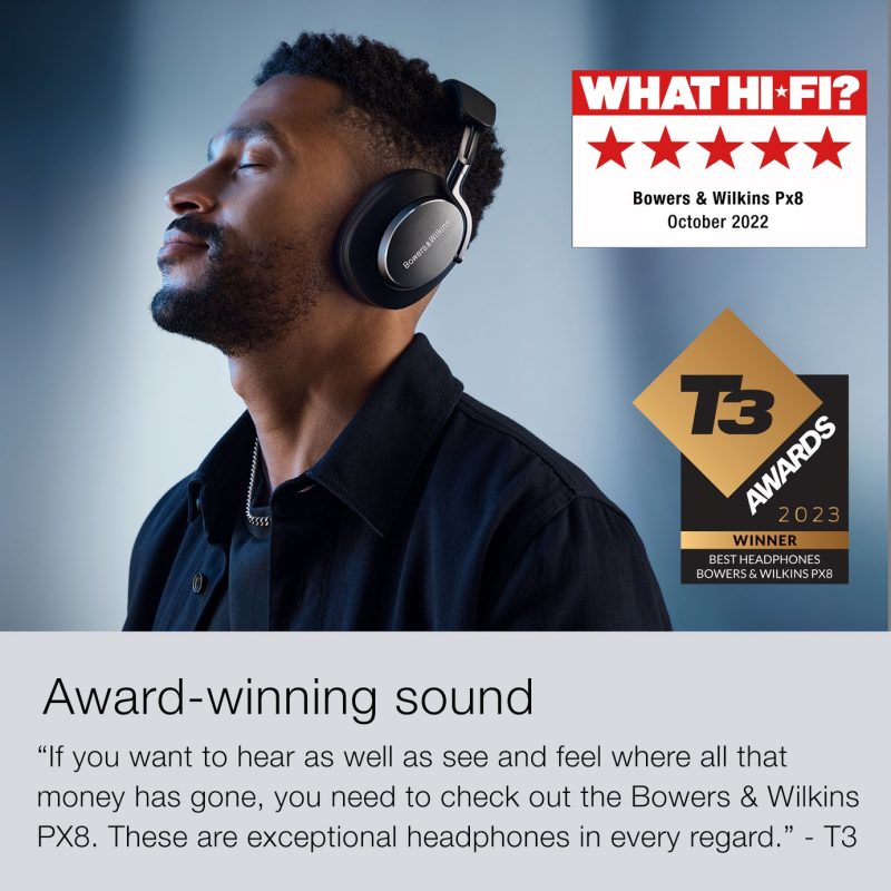 Bowers & Wilkins Px8 Wireless Noise Cancelling Bluetooth Headphones (Over-Ear)