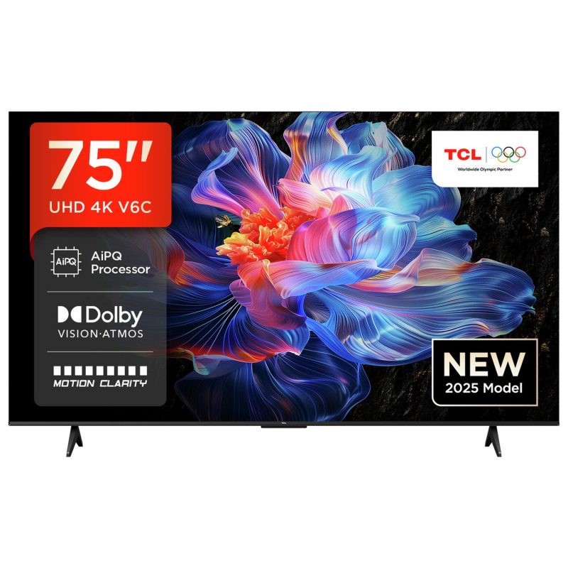 TCL 75 Inch 75V6C-UK Smart 4K UHD HDR LED TV