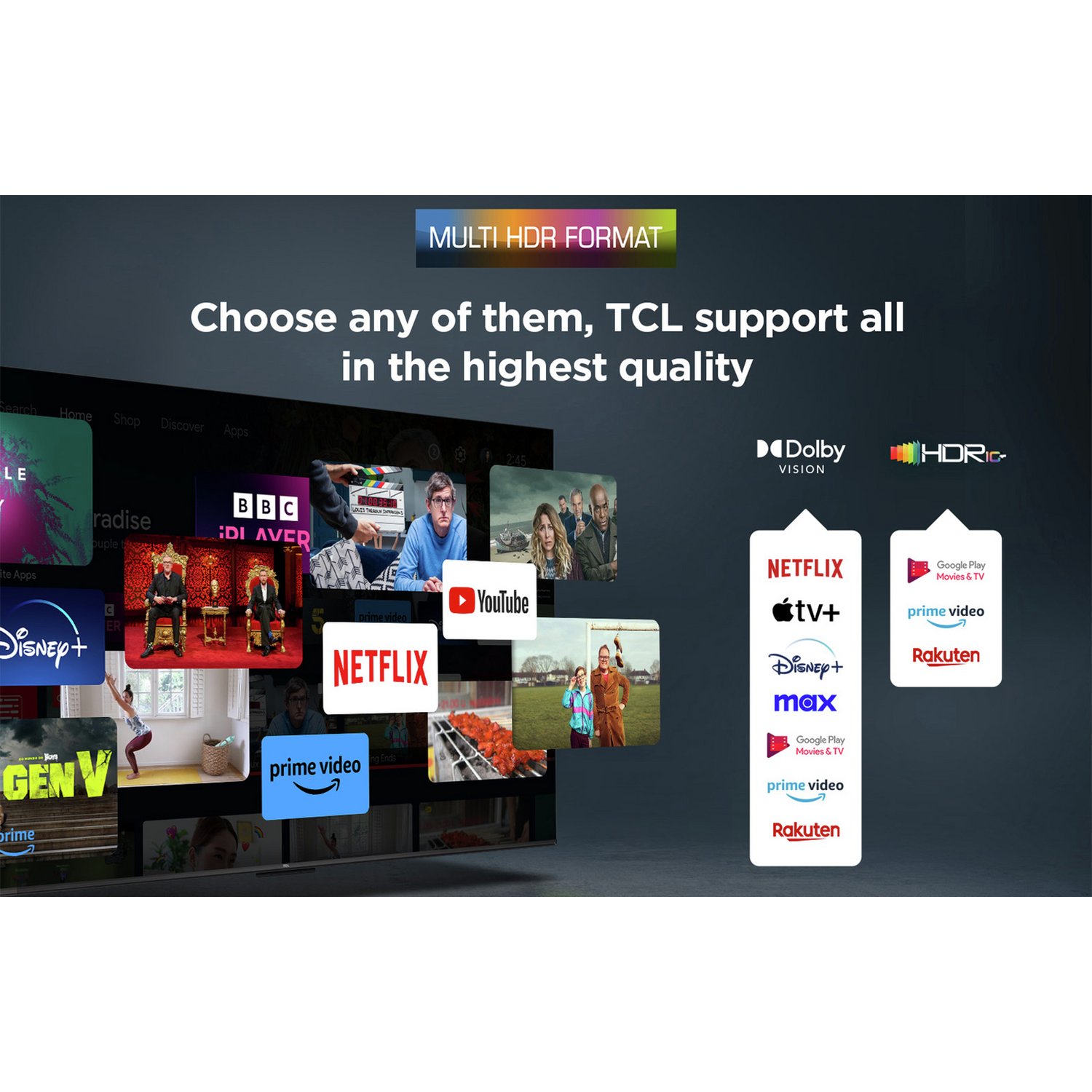 TCL 75 Inch 75V6C-UK Smart 4K UHD HDR LED TV - Image 4