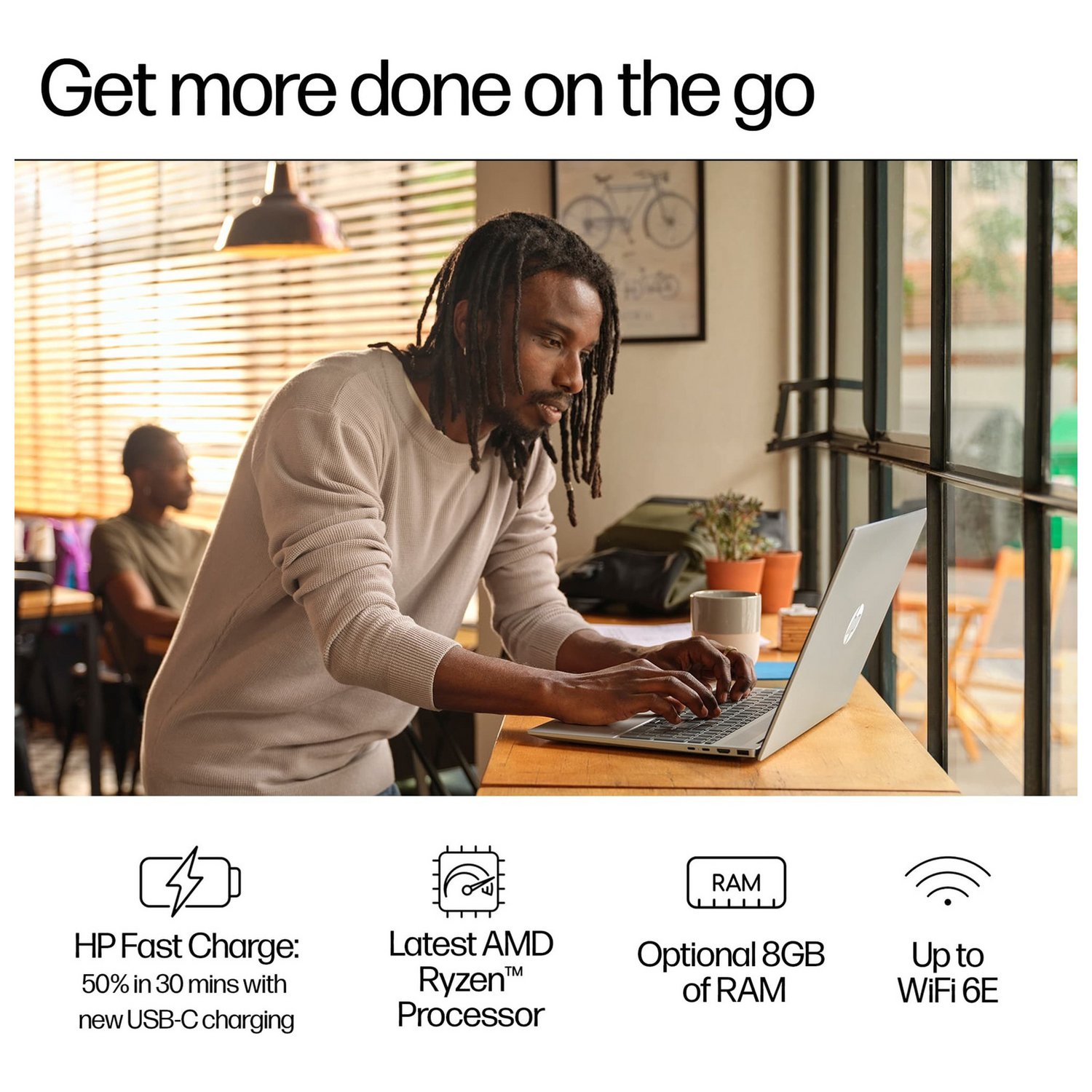 HP Pavilion 16-ag0006na 16in Ryzen 5 8GB 512GB Silver - Image 7