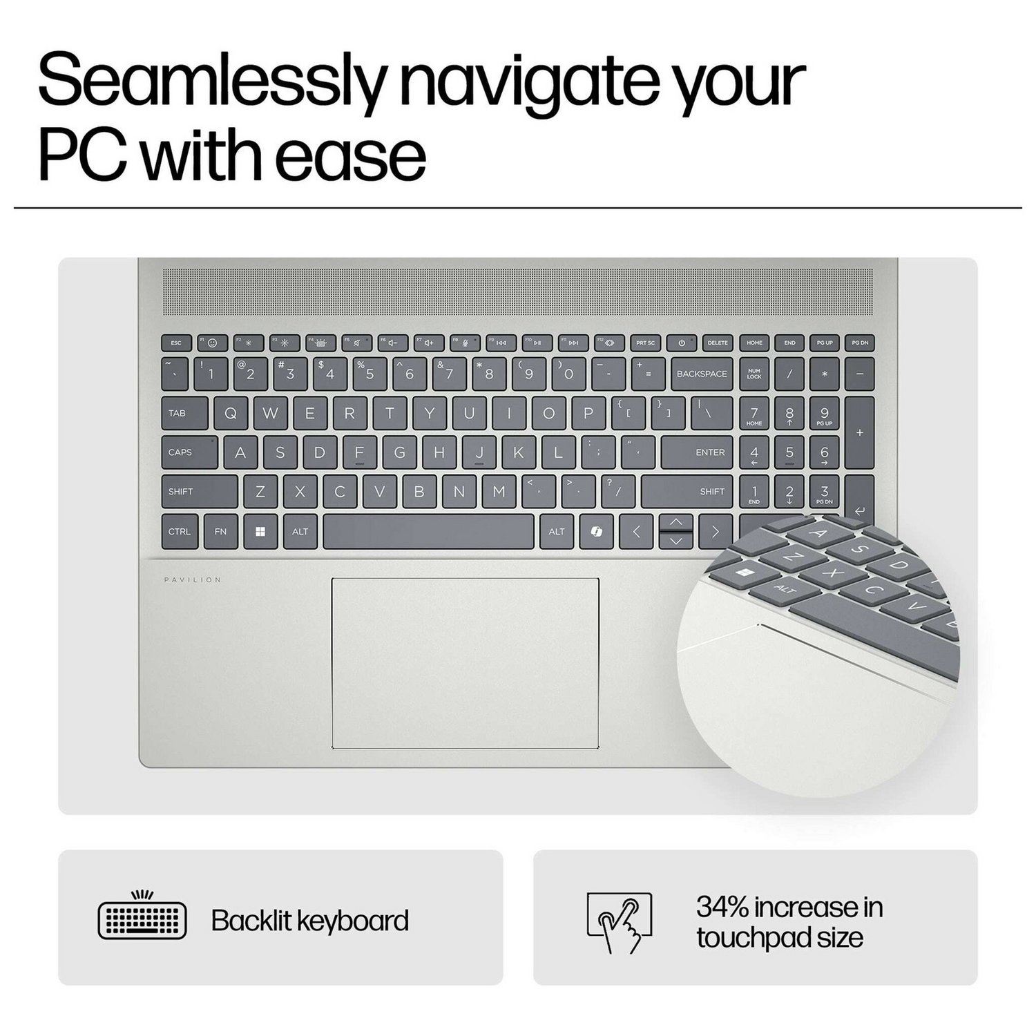 HP Pavilion 16-ag0006na 16in Ryzen 5 8GB 512GB Silver - Image 9