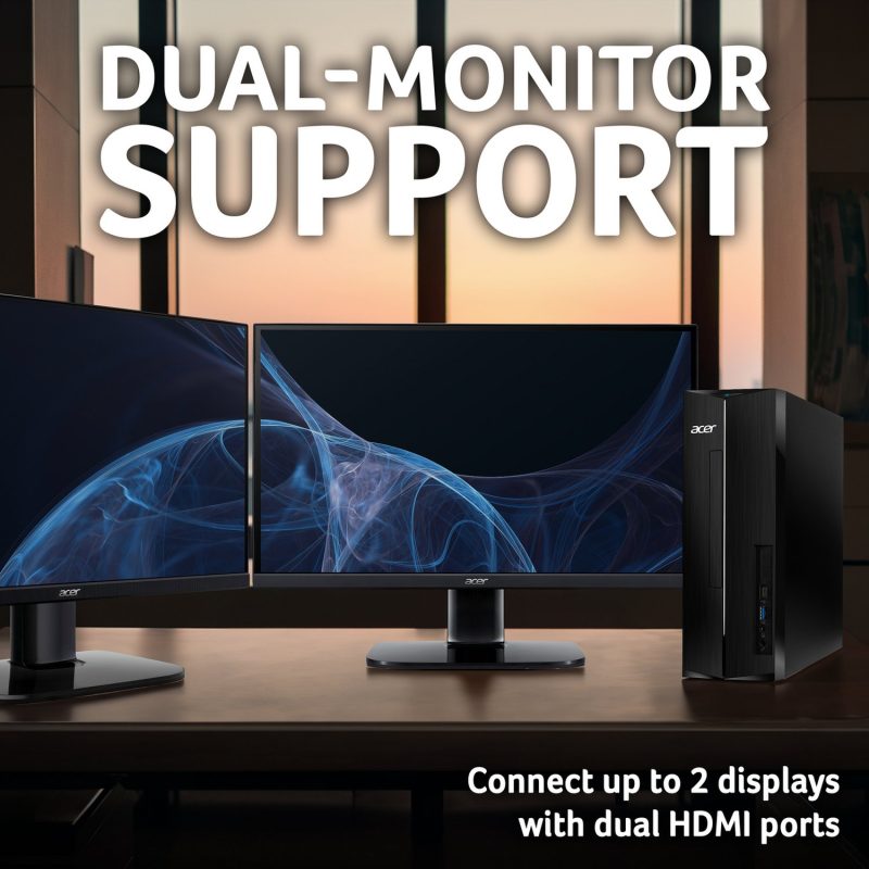 Acer XC-1710 i3 8GB 256GB Desktop PC 24in Monitor Bundle