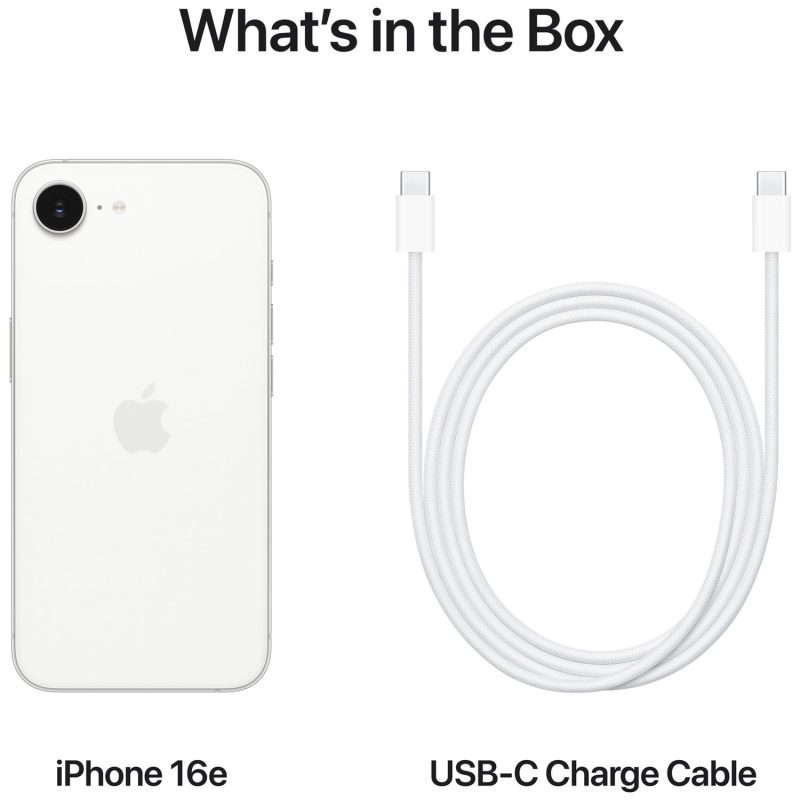 iPhone 16e 5G 512GB AI Mobile Phone - White — 512GB, 6.1" Super Retina XDR, 5G (White)
