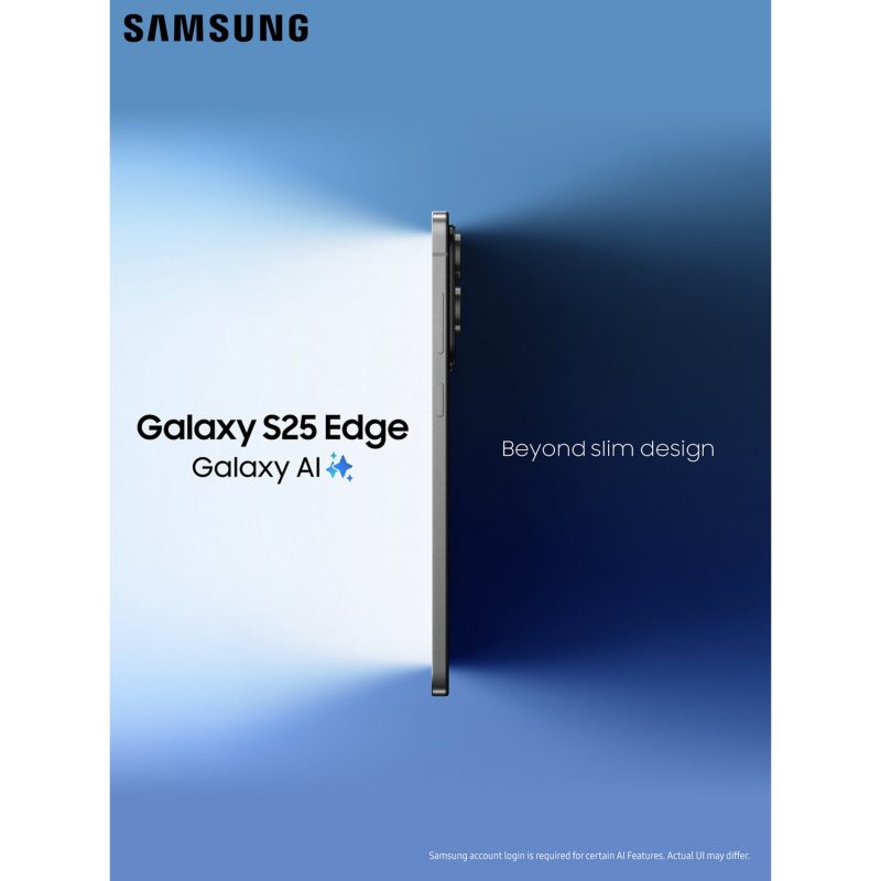 Samsung Galaxy S25 Edge 5G 512GB AI Phone Jet Black — 512GB, 6.7" OLED, 5G