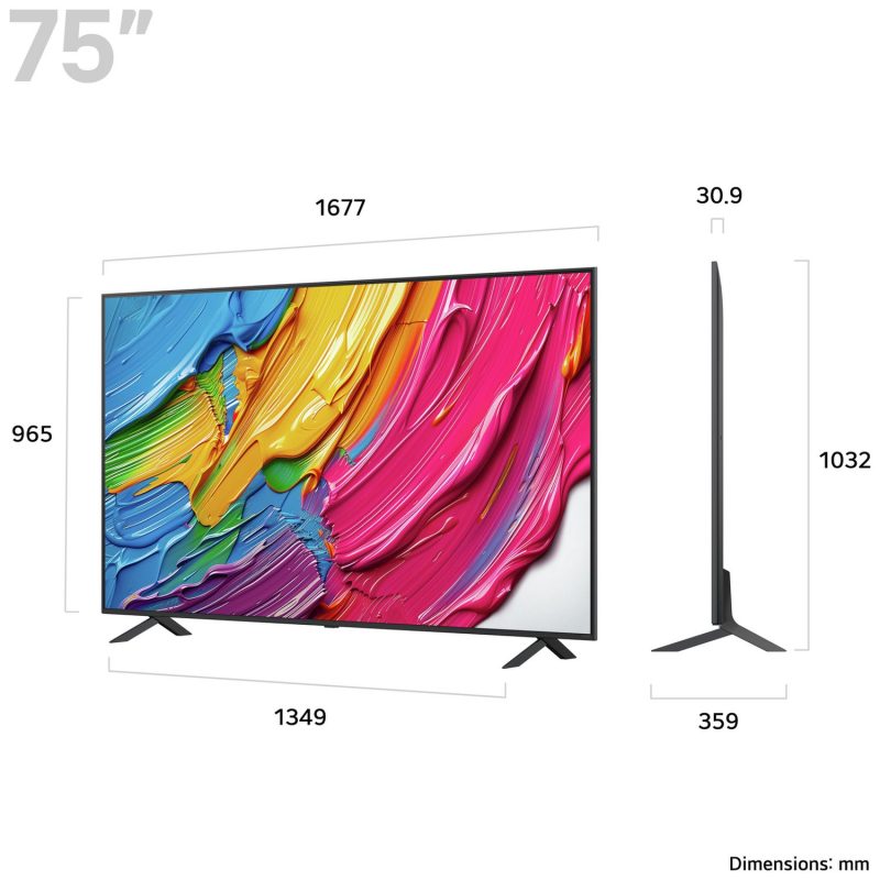 LG 75 Inch 75QNED80A6A Smart 4K UHD HDR QNED TV