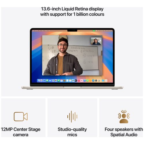 Apple MacBook Air 2025 13.6in M4 16GB 256GB - Starlight — Apple M4 chip, 16 GB RAM - Image 5