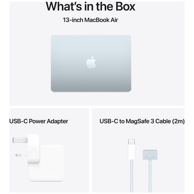 Apple MacBook Air 2025 13.6in M4 16GB 512GB - Sky Blue — 13.6", 512GB, 16 GB RAM, Apple M4