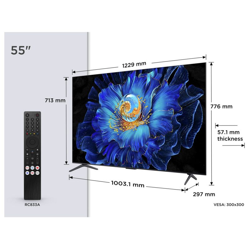 TCL 55 Inch 55C6KS Smart 4K UHD HDR Mini LED TV