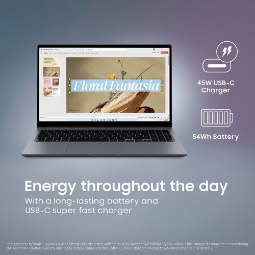 Samsung Galaxy Book4 15.6in i5 8GB 512GB - Grey — 15.6", Intel i5 i5-1335U processor., 8 GB RAM, 512GB - Image 6