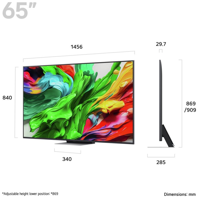 LG 65 Inch 65QNED87A6B Smart 4K UHD HDR QNED TV