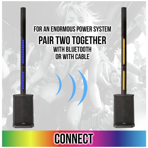 KAM KMPA600 Compact Tower PA System with Lighting - 240W - Image 5