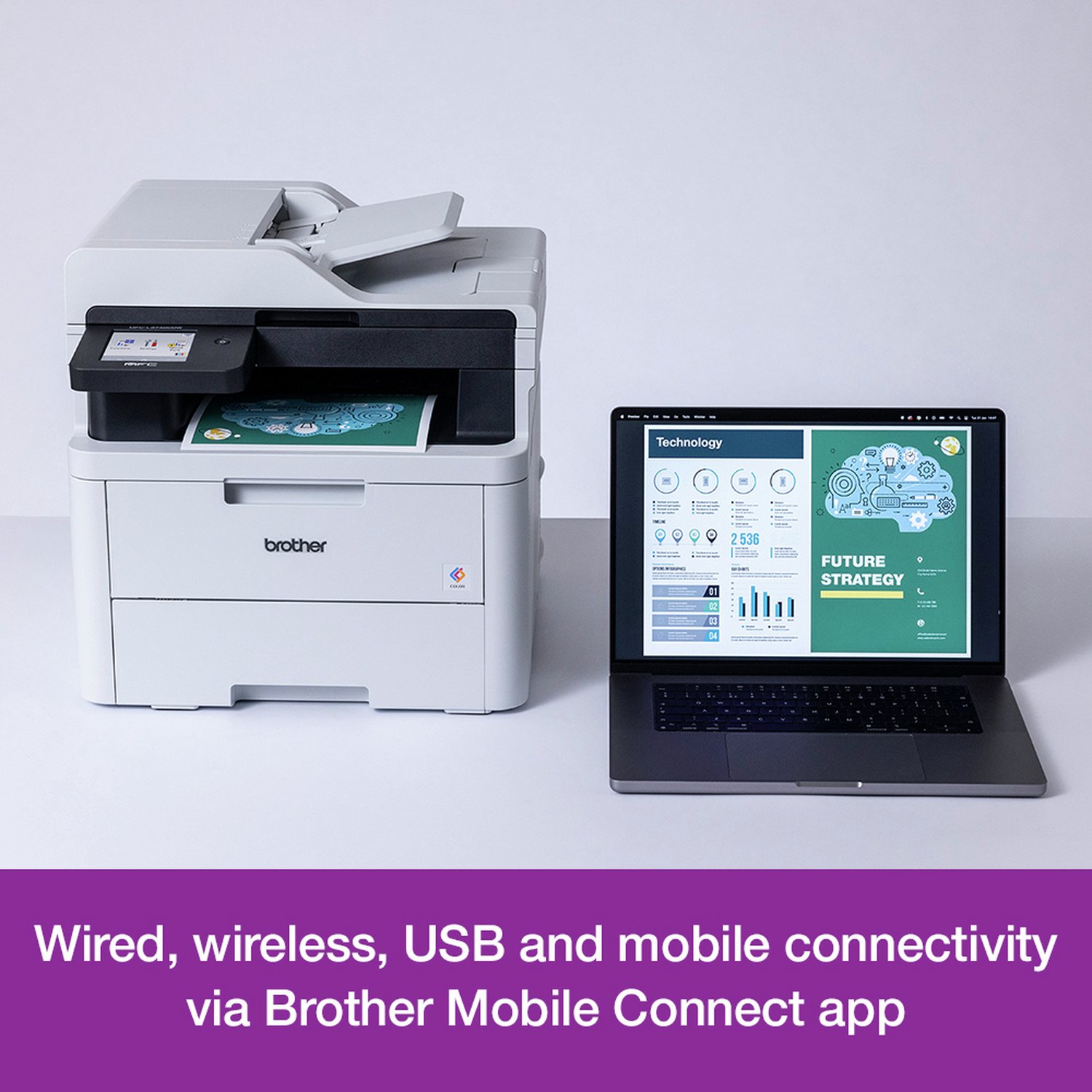 Brother MFC-L3740CDWE Wireless Colour Laser Printer - Image 4