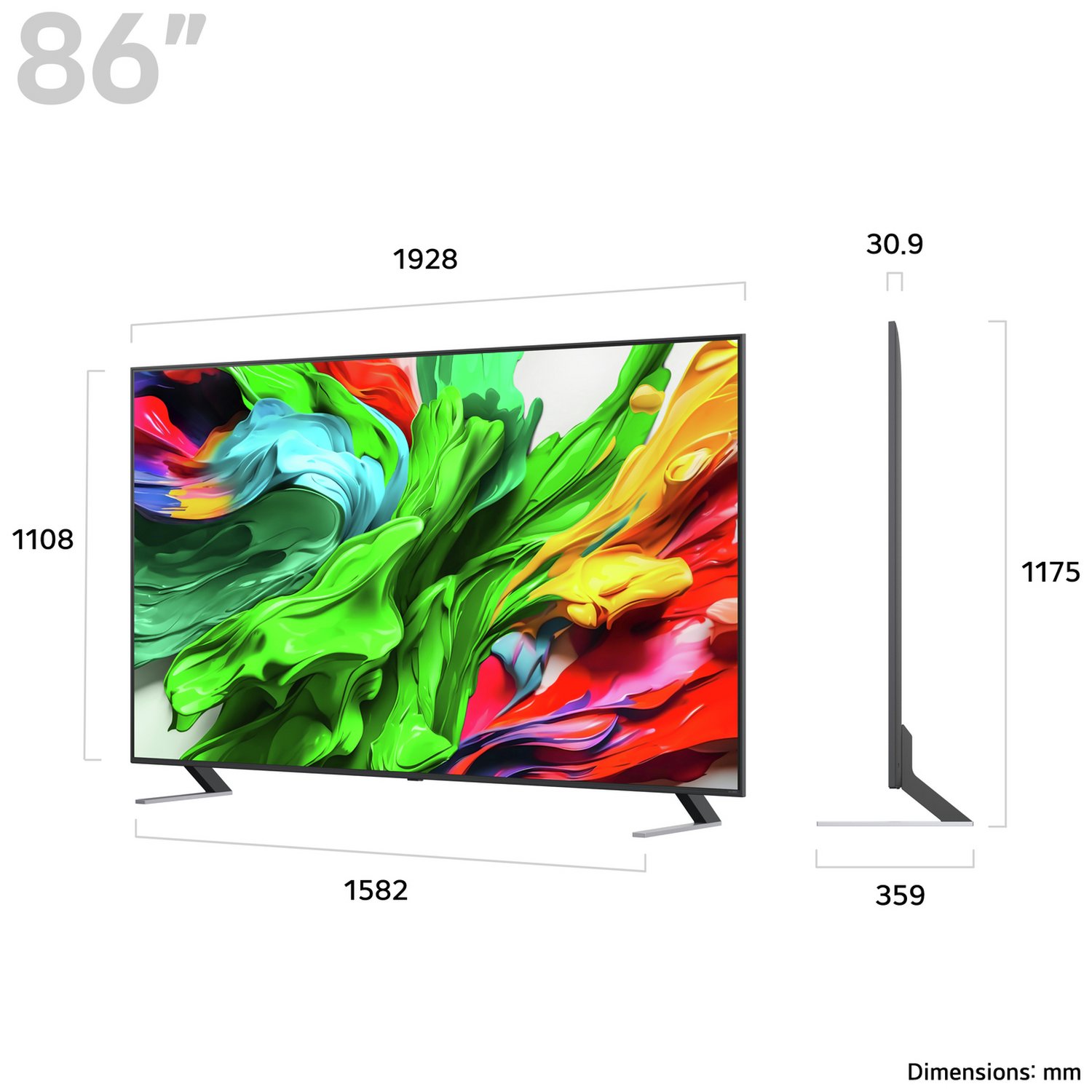 LG 86 Inch 86QNED85A6C Smart 4K UHD HDR QNED TV - Image 2
