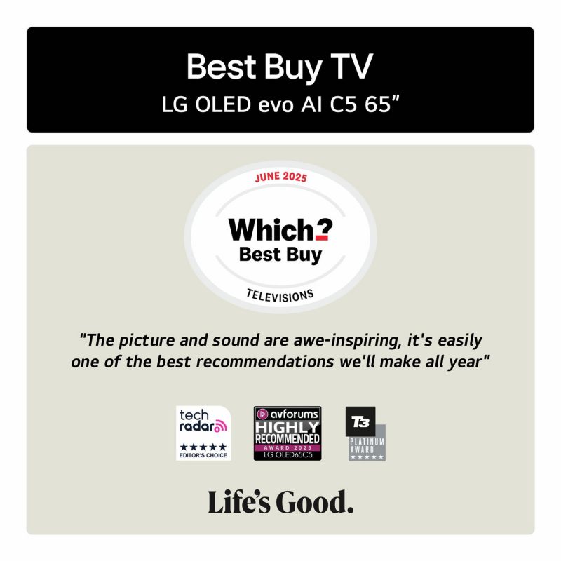 LG 65 Inch OLED65C55LA Smart 4K UHD HDR OLED TV