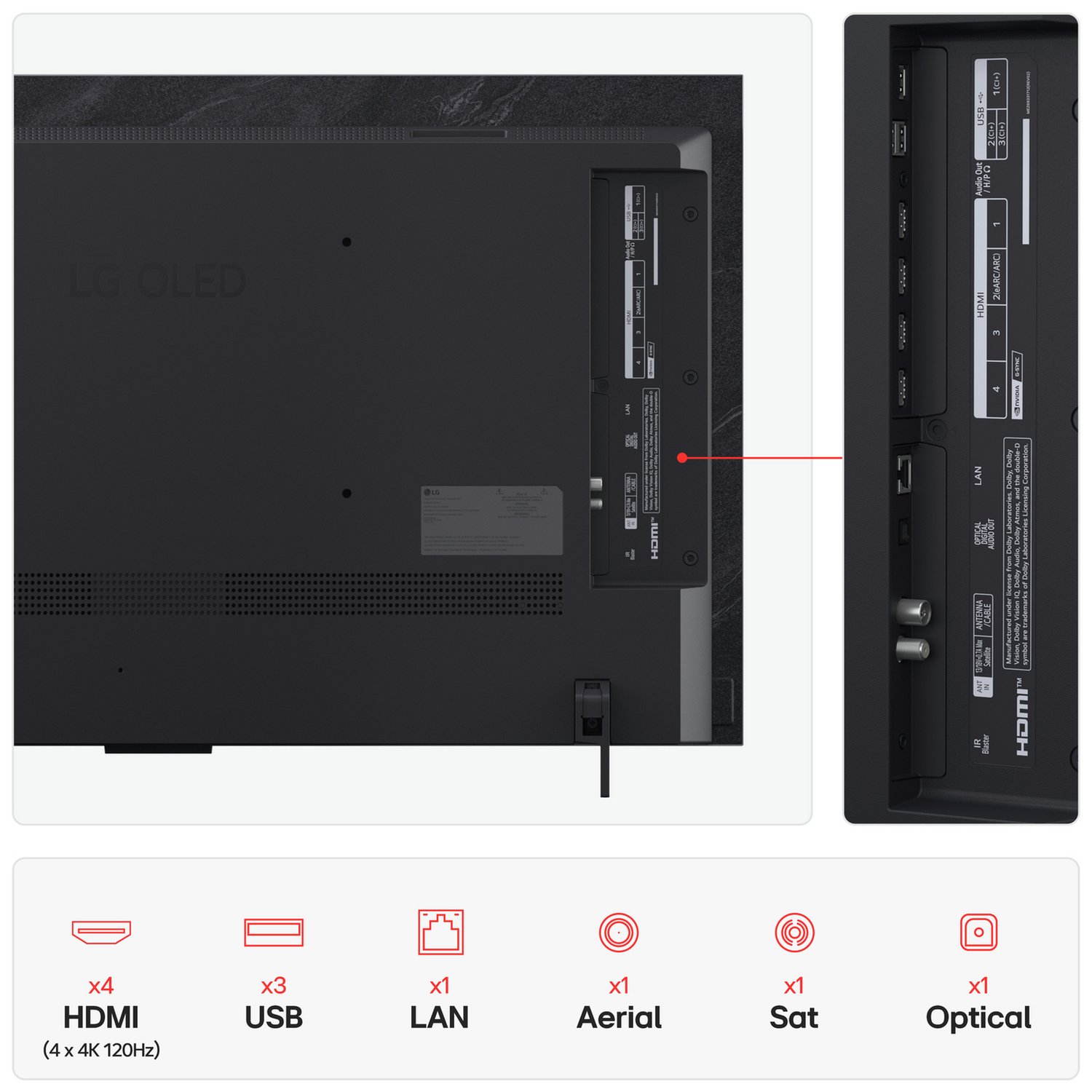 LG 42 Inch OLED42C55LA Smart 4K UHD HDR OLED TV - Image 4