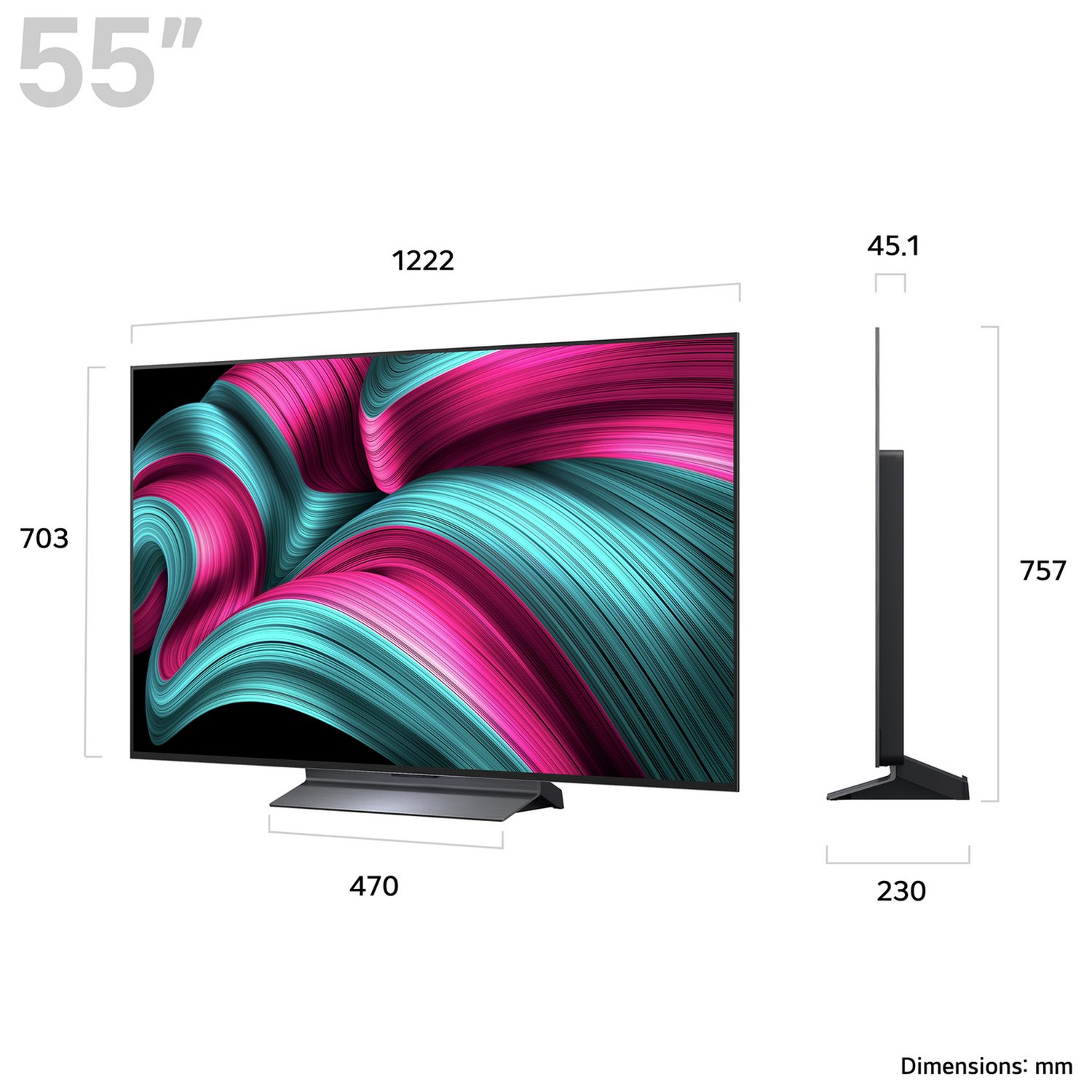 LG 55 Inch OLED55C55LA Smart 4K UHD HDR OLED TV - Image 3