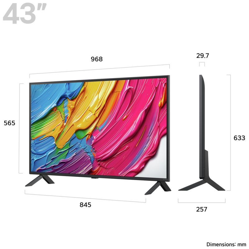 LG 43 Inch 43QNED80A6A Smart 4K UHD HDR QNED TV