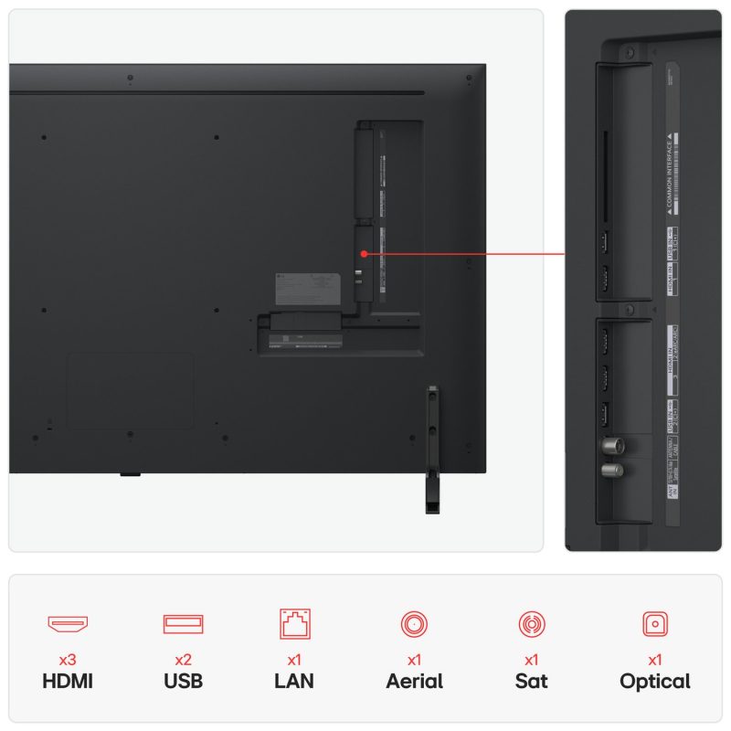 LG 55 Inch 55QNED80A6A 4K UHD HDR QNED TV