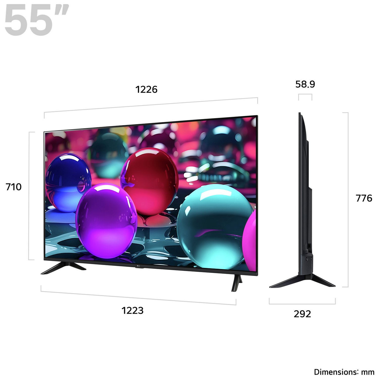 LG 55 Inch 55UA73006LA Smart 4K UHD HDR LED TV - Image 2
