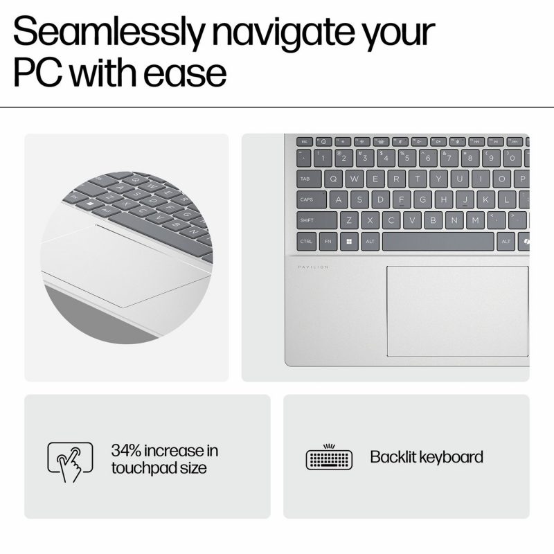 HP Pavilion 16 16in Ultra 7 16GB 1TB - Silver — 16" IPS, Intel Ultra 7 155U processor., 16 GB RAM, 1TB