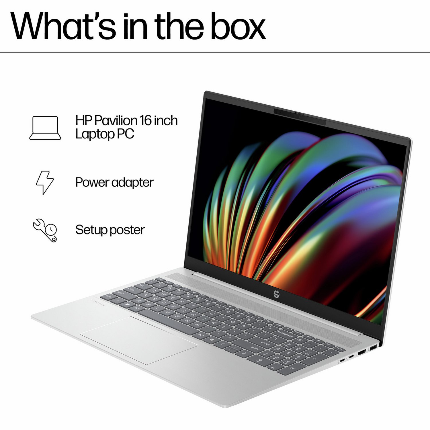 HP Pavilion 16 16in Ultra 7 16GB 1TB - Silver — 16" IPS, Intel Ultra 7 155U processor., 16 GB RAM, 1TB - Image 11