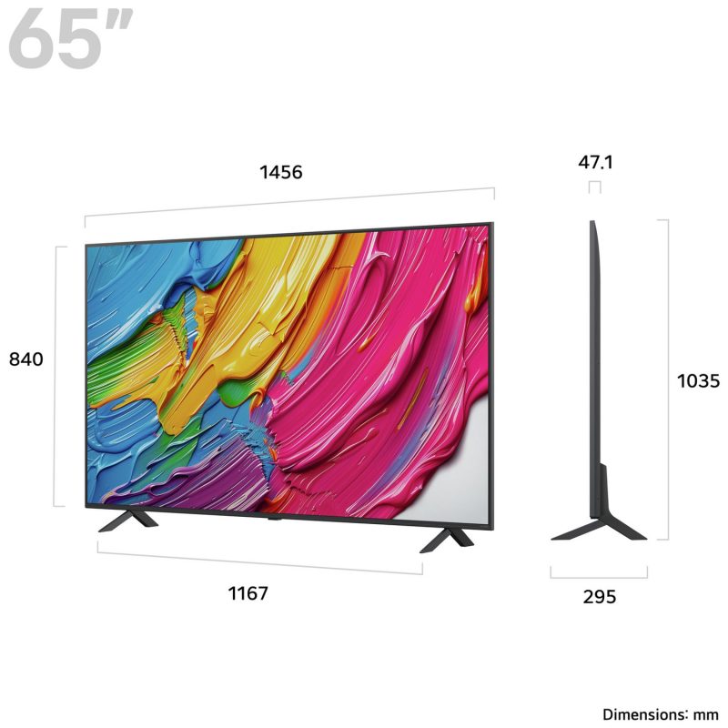 LG 65 Inch 65QNED80A6A Smart 4K UHD HDR QNED TV