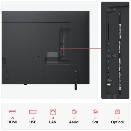 LG 65 Inch 65QNED80A6A Smart 4K UHD HDR QNED TV - Image 4