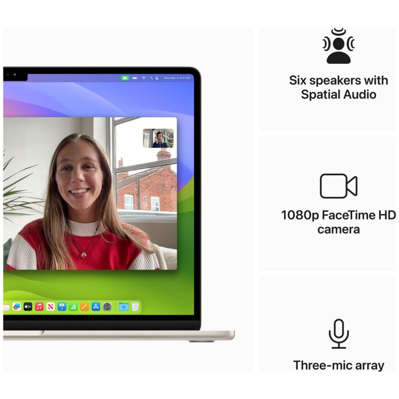 Apple MacBook Air 2024 15.3in M3 16GB 512GB - Starlight — Apple M3 chip, 16 GB RAM