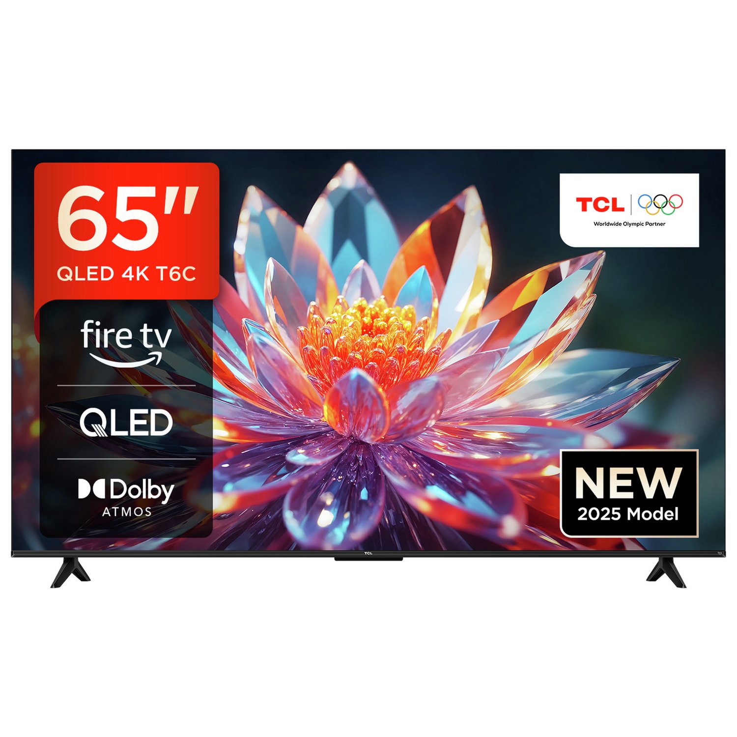 TCL 65 Inch 65T6C Smart 4K UHD HDR QLED Freely TV - Image 1