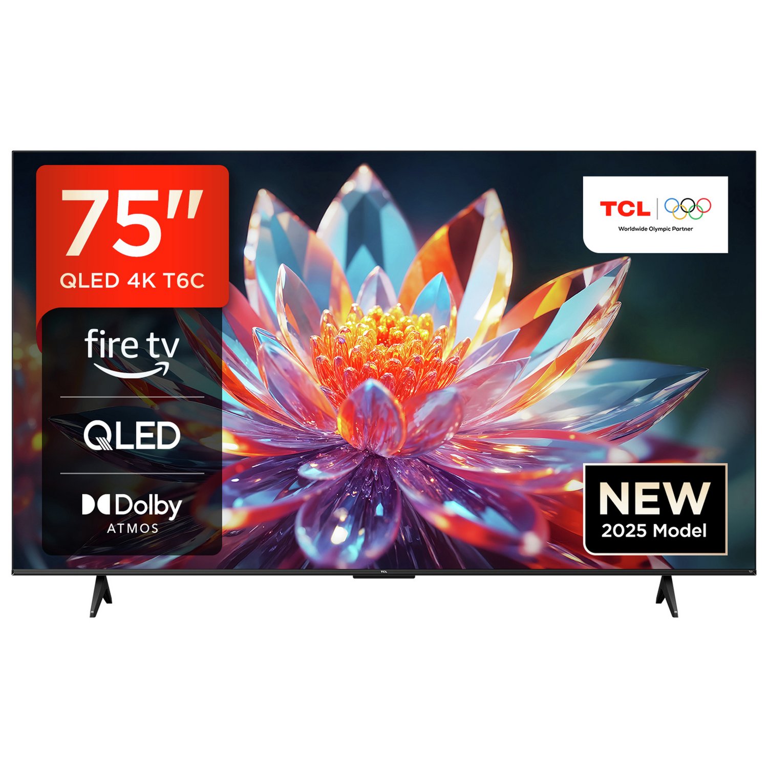 TCL 75 Inch 75T6C Smart 4K UHD HDR QLED Freely TV - Image 1