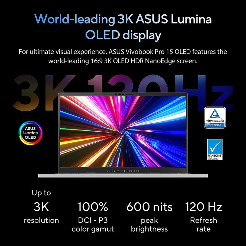ASUS Vivobook Pro 15 15.6in U9 16GB 1TB RTX4050 — 15.6" OLED, 16 GB RAM, 1TB