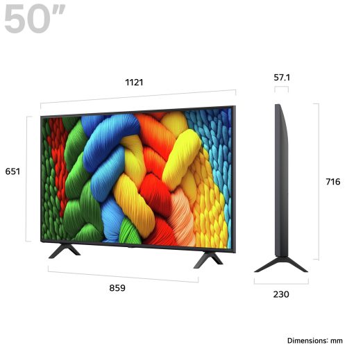 LG 50 Inch 50NANO80A6B Smart 4K UHD HDR NanoCell TV - Image 2