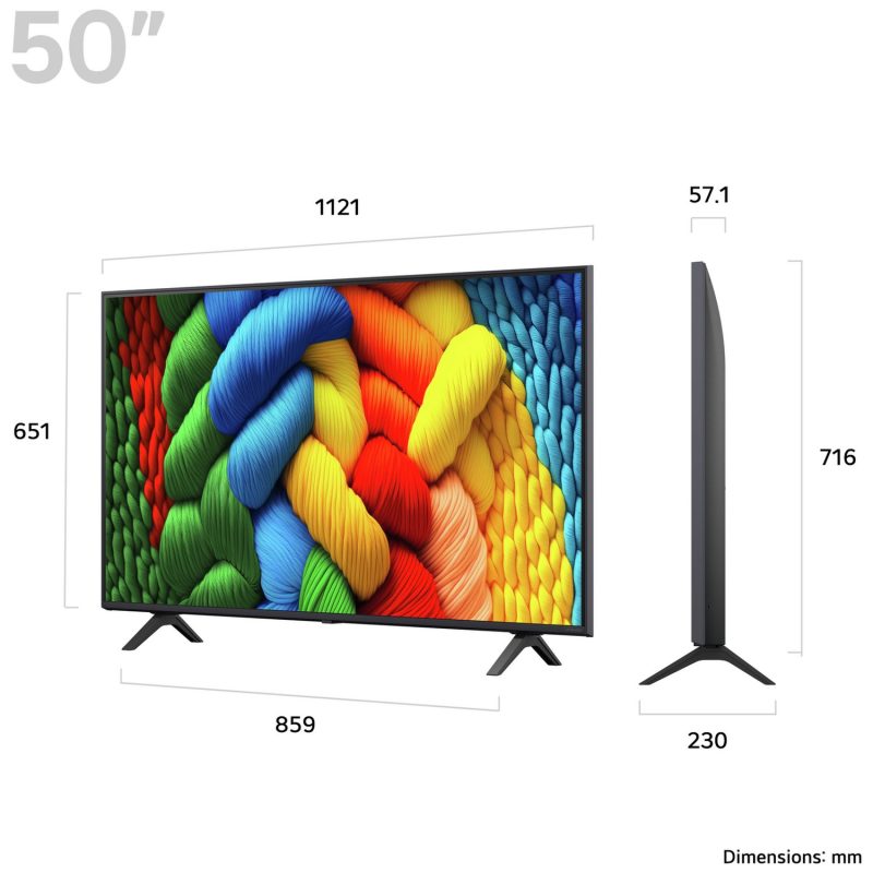 LG 50 Inch 50NANO80A6B Smart 4K UHD HDR NanoCell TV