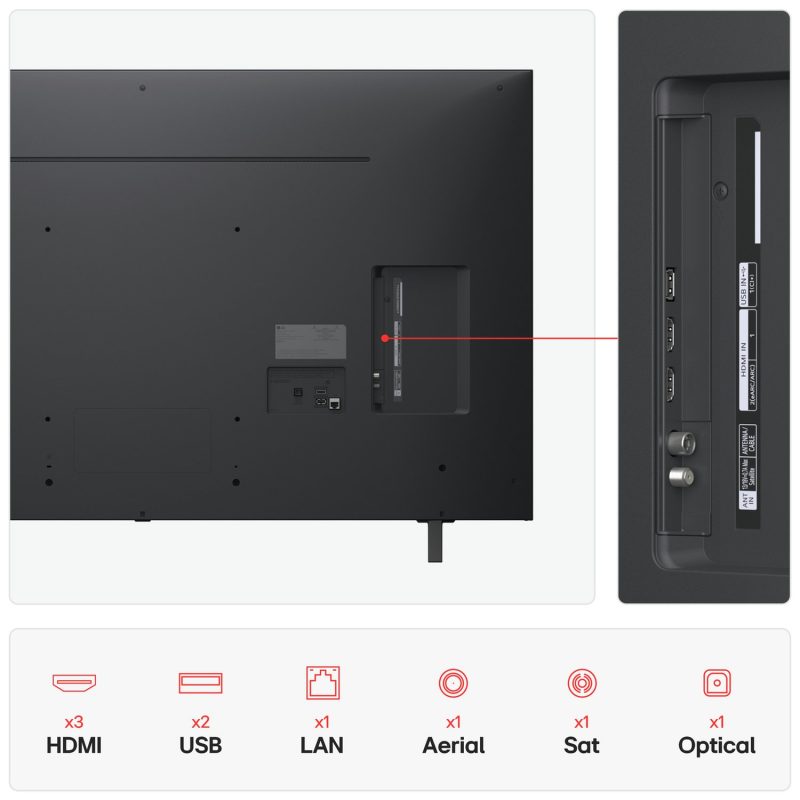 LG 55 Inch 55NANO80A6B Smart 4K UHD HDR NanoCell TV
