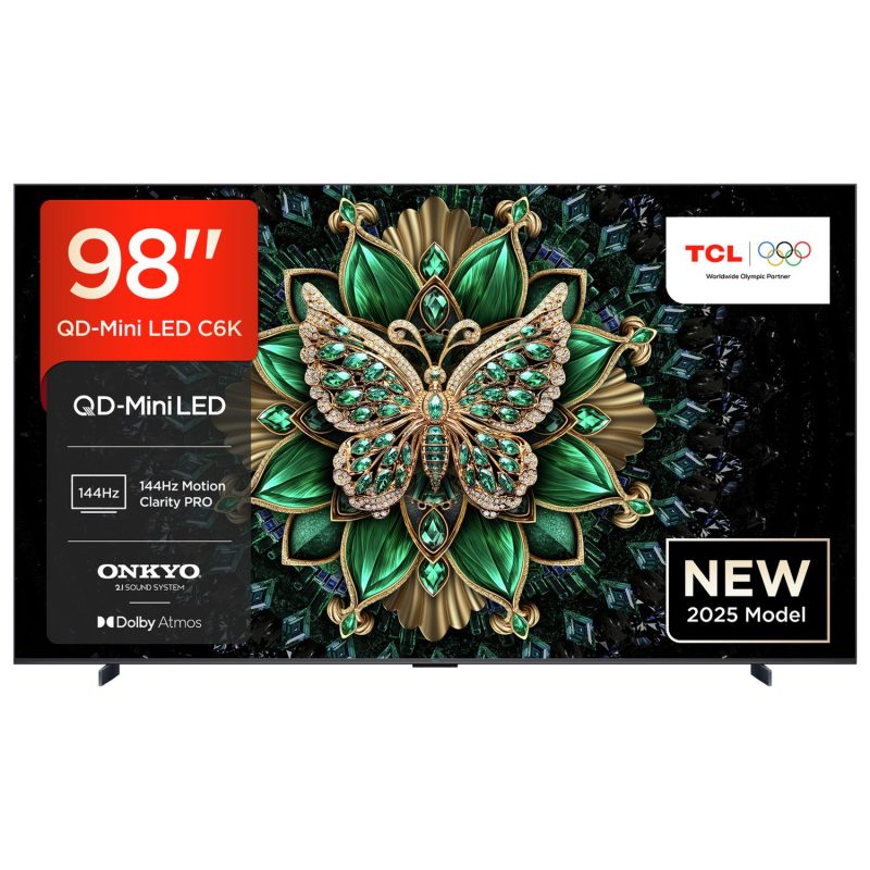 TCL 98 Inch 98C6K Smart 4K UHD HDR Mini LED TV