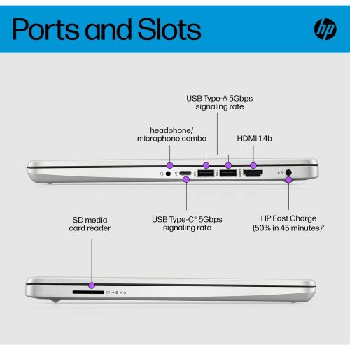HP 14s-dq5018na 14in i5 16GB 512GB - Silver - Image 2