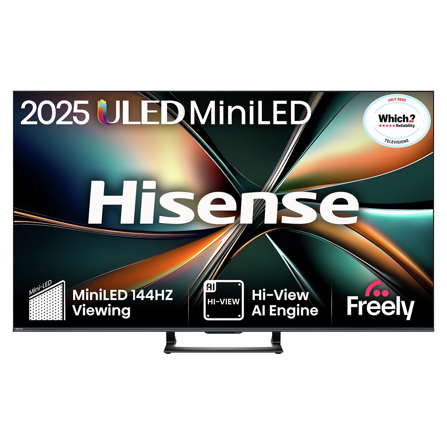 Hisense 65 Inch 65U7QTUK Smart 4K UHD HDR Mini LED Freely TV - Image 1