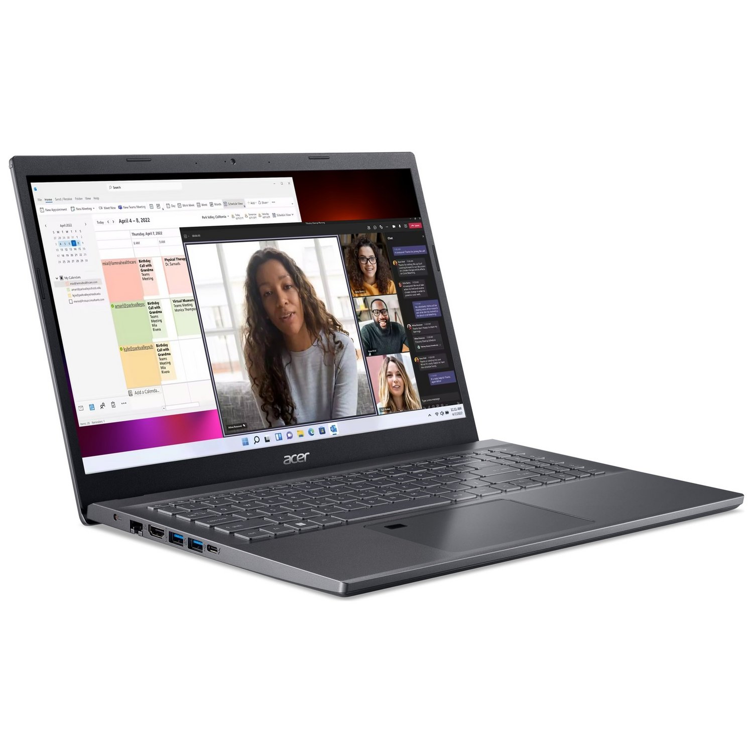 Acer Aspire 5 15.6in i5 16GB 512GB - Silver — 15.6" IPS, Intel i5 12450H processor., 16 GB RAM, 512GB - Image 3