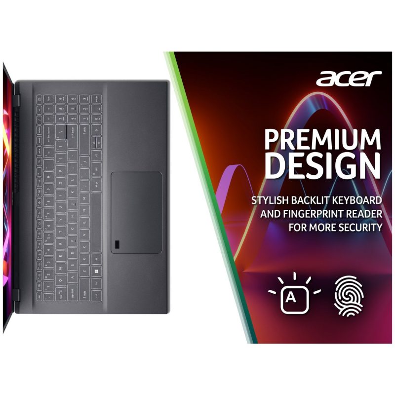 Acer Aspire 5 15.6in i5 16GB 512GB - Silver — 15.6" IPS, Intel i5 12450H processor., 16 GB RAM, 512GB