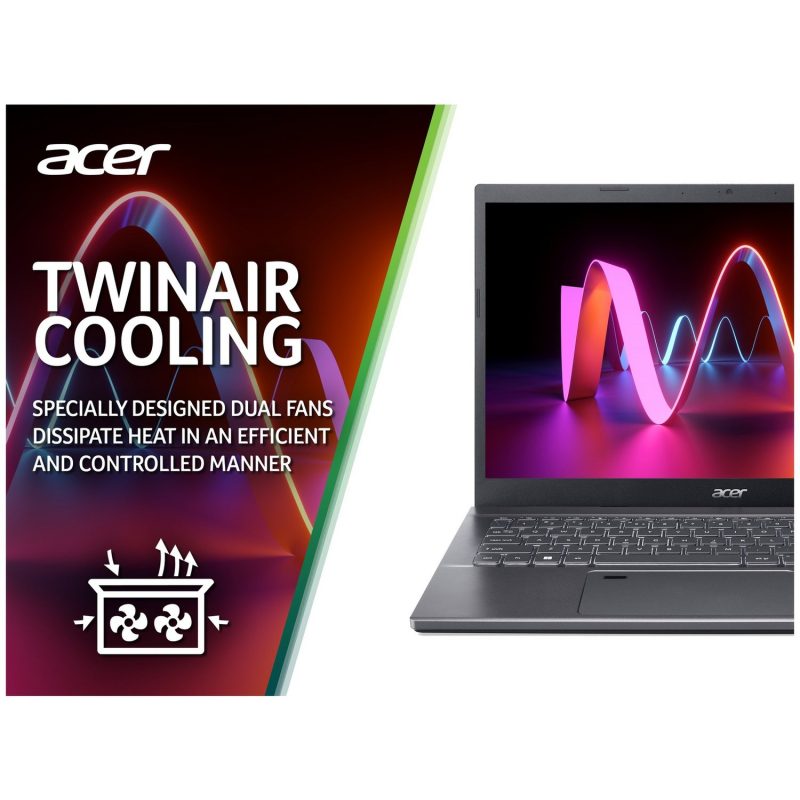 Acer Aspire 5 15.6in i5 16GB 512GB - Silver — 15.6" IPS, Intel i5 12450H processor., 16 GB RAM, 512GB