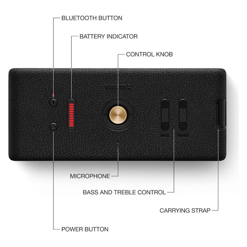 Marshall Middleton II Portable Bluetooth Speaker - Black