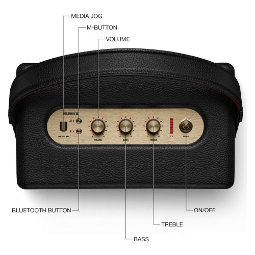 Marshall Kilburn III Portable Bluetooth Speaker - Black - Image 3